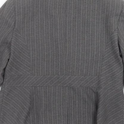 shopdirect Womens Grey Striped  Jacket Suit Jacket Size 16