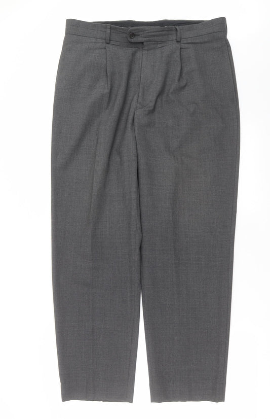 Mens UK Size 36 in Ciro Citterio Regular Fit  Grey Trousers