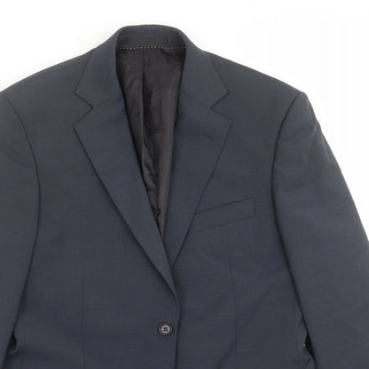 Mens UK Size 38 Blazer Regular Blue Suit Jacket