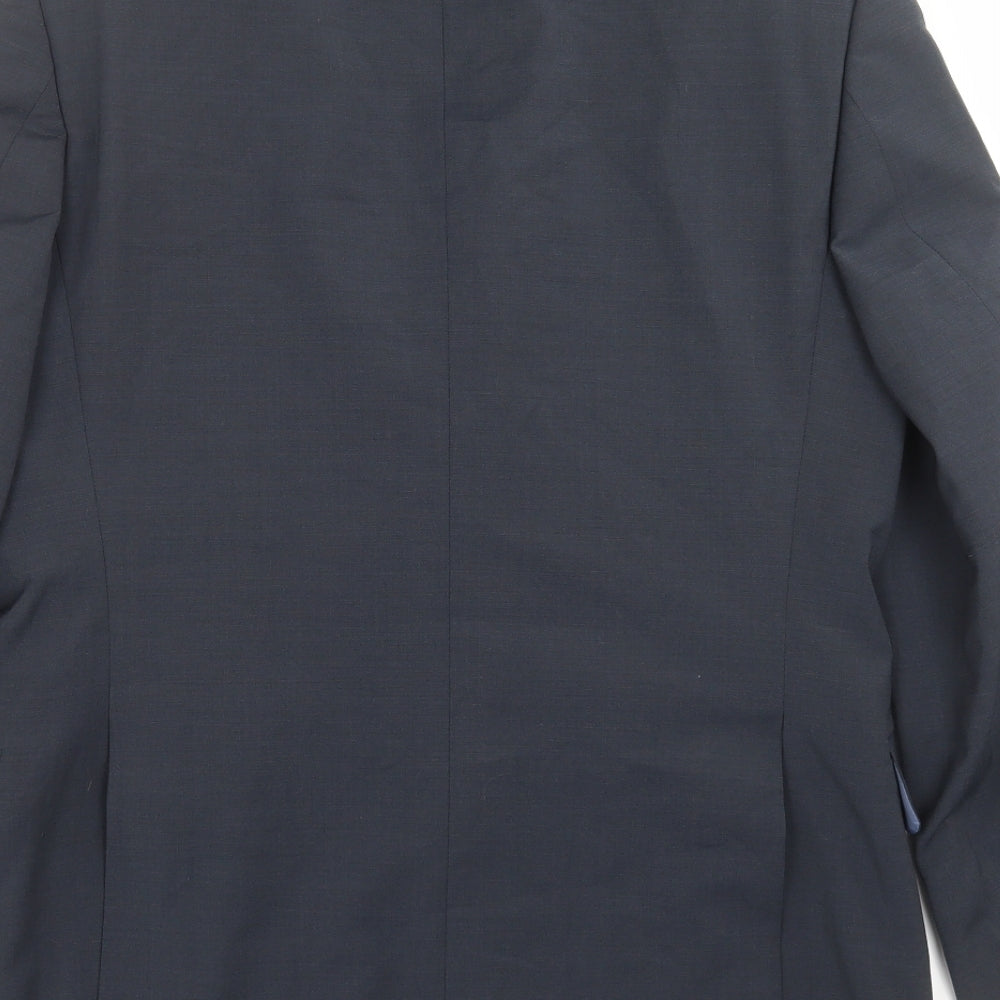 Mens UK Size 38 Blazer Regular Blue Suit Jacket