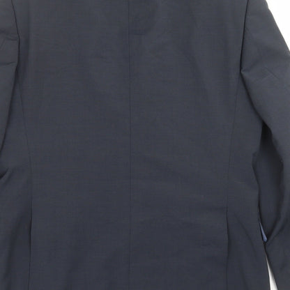 Mens UK Size 38 Blazer Regular Blue Suit Jacket