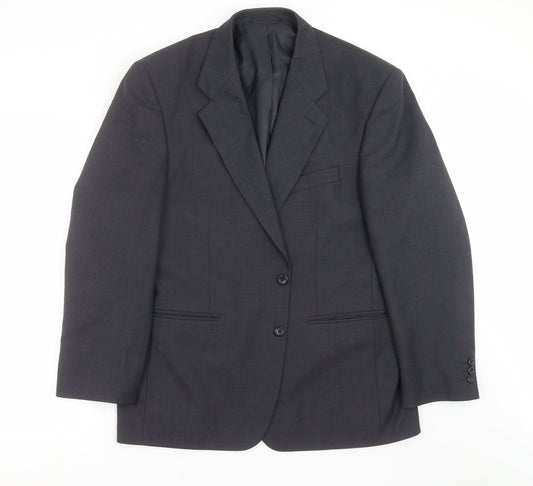 Mens UK Size 44 Pinstripe Regular Blue Suit Jacket
