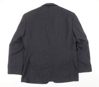 Mens UK Size 44 Pinstripe Regular Blue Suit Jacket