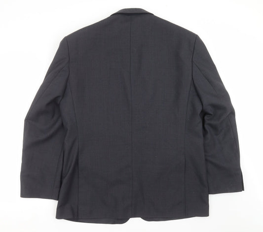 Mens UK Size 44 Pinstripe Regular Blue Suit Jacket