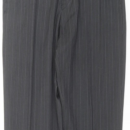 Red Herring Mens Grey Striped  Trousers  Size 32 in L33 in