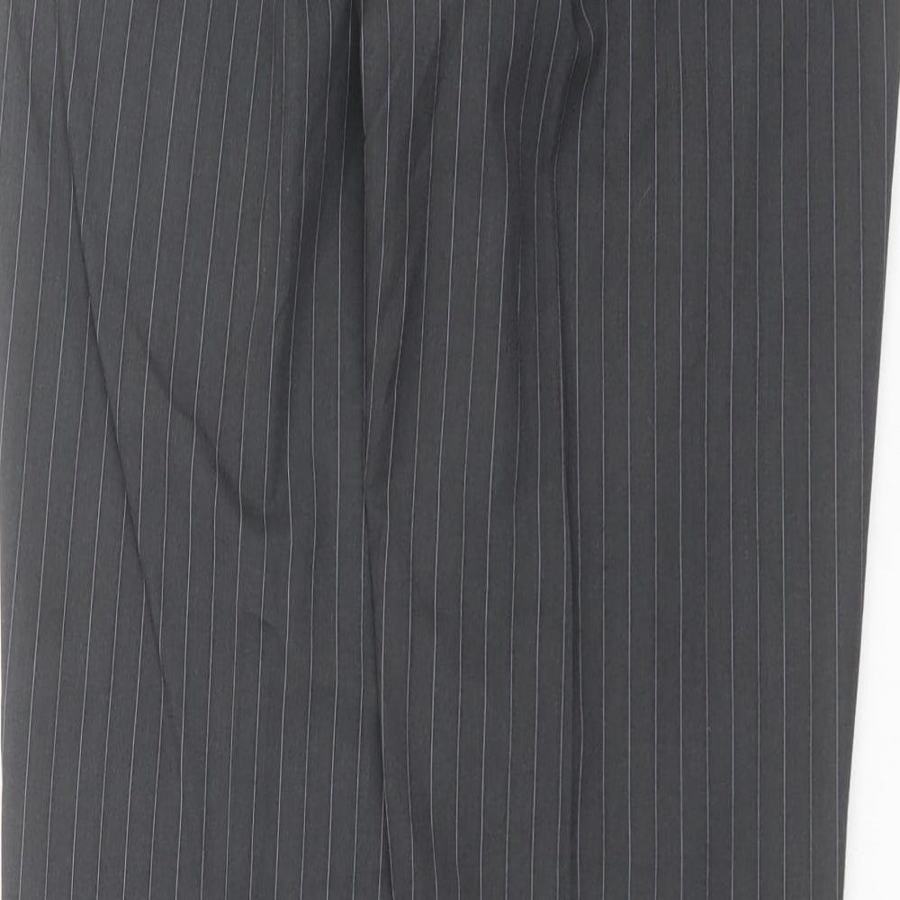 Red Herring Mens Grey Striped  Trousers  Size 32 in L33 in