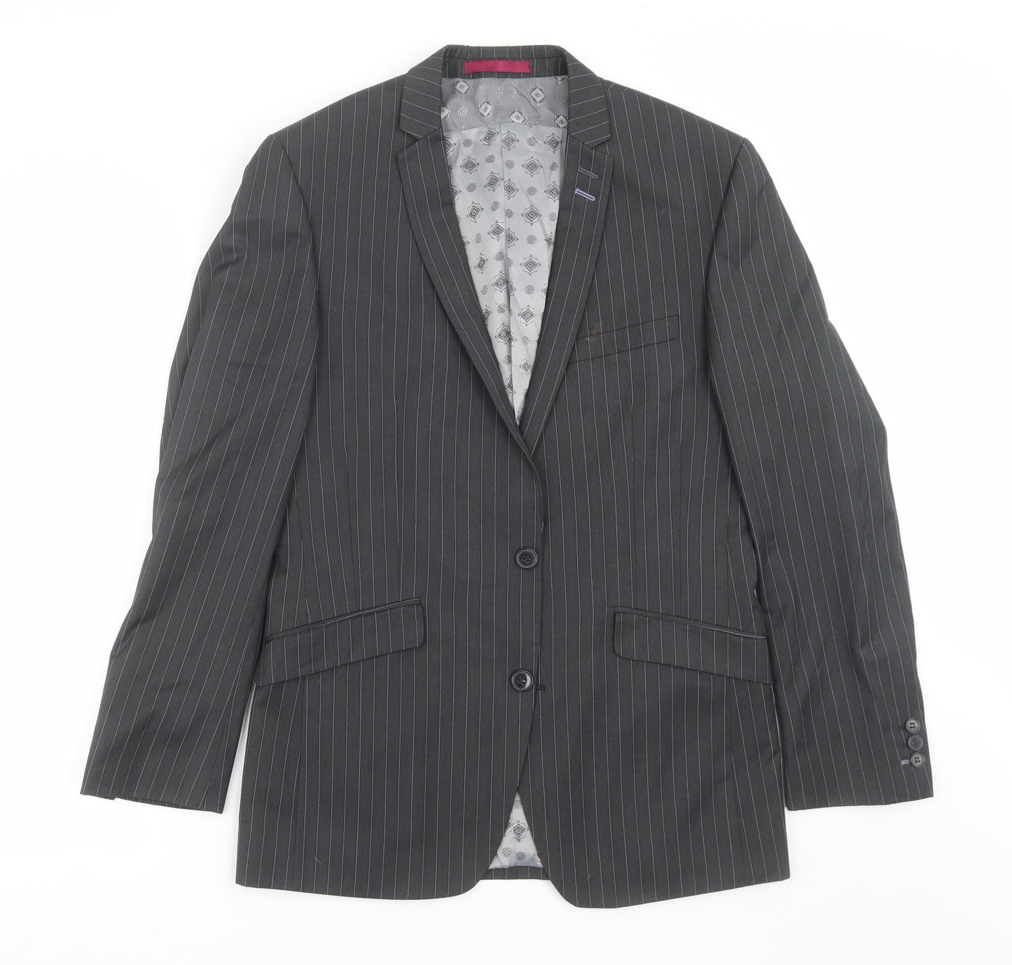 Mens UK Size 38 Red Herring Regular Grey Suit Jacket