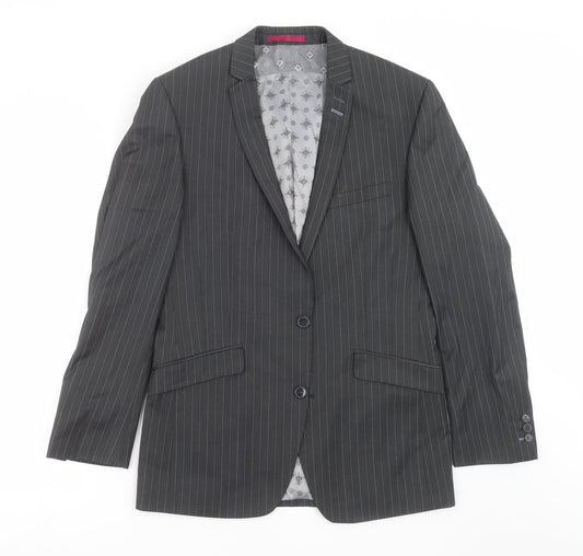 Mens UK Size 38 Red Herring Regular Grey Suit Jacket