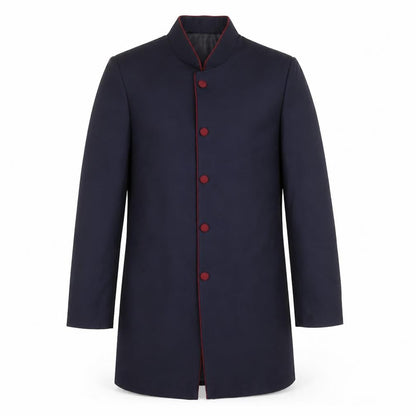 Front view of delight men’s blue jacket suit jacket, size 36