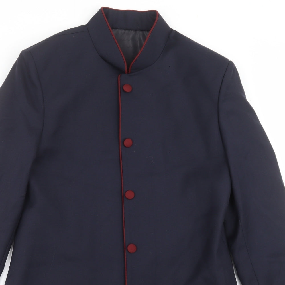 Close-up detail of delight men’s blue jacket suit jacket, size 36