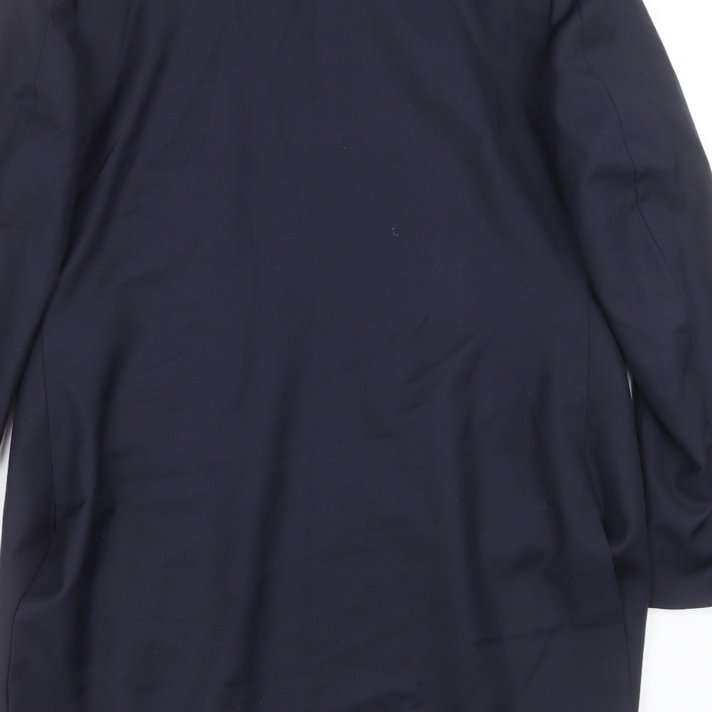 Brand and care label for delight men’s blue jacket suit jacket, size 36