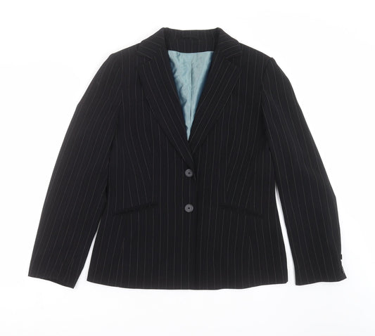Dorothy Perkins Womens Black Striped  Jacket Suit Jacket Size 14