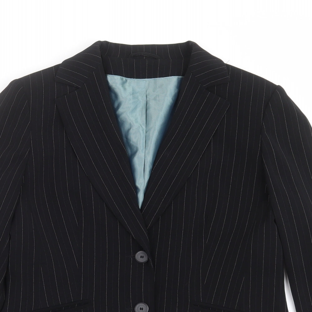 Dorothy Perkins Womens Black Striped  Jacket Suit Jacket Size 14