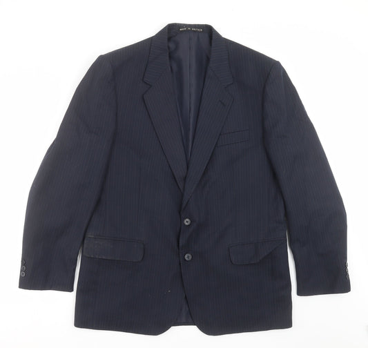 Mens UK Size 42 GREENWOODS Regular Blue Suit Jacket