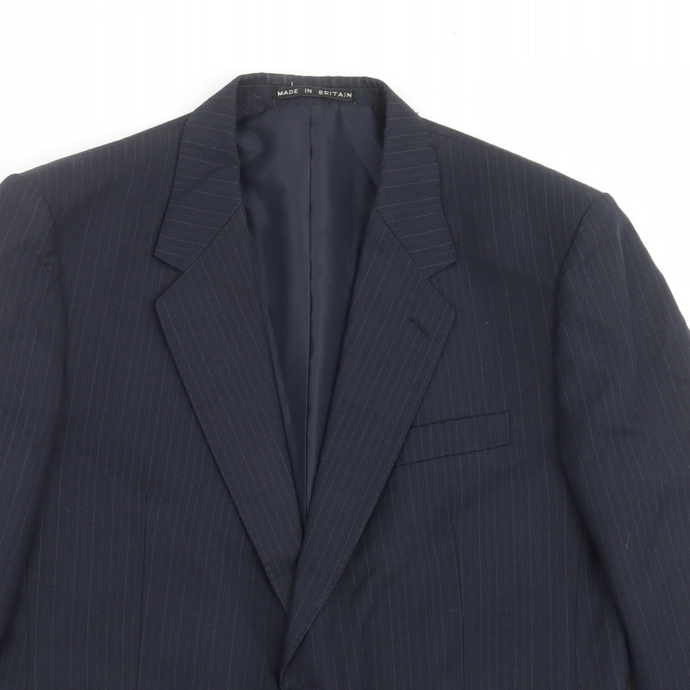 Mens UK Size 42 GREENWOODS Regular Blue Suit Jacket