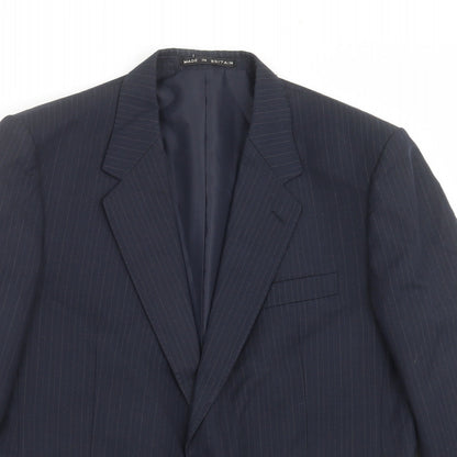 Mens UK Size 42 GREENWOODS Regular Blue Suit Jacket