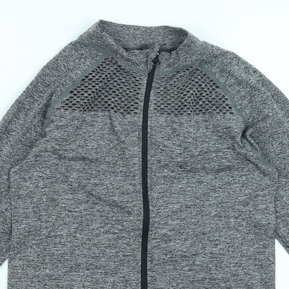 Workout Womens Grey   Full Zip Jumper Size 10
