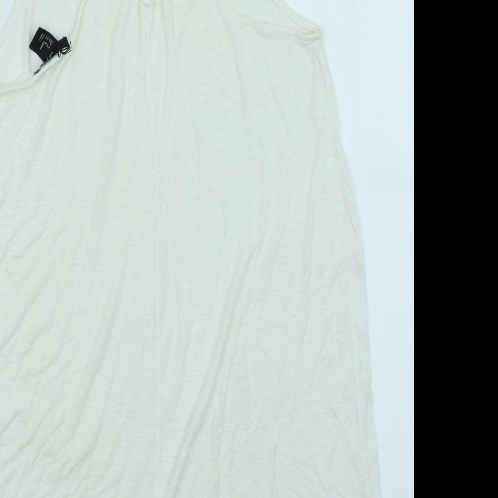Womens UK Size M H&M White Basic Tank