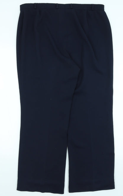 DELMOD Womens Blue   Trousers  Size 18 L27 in
