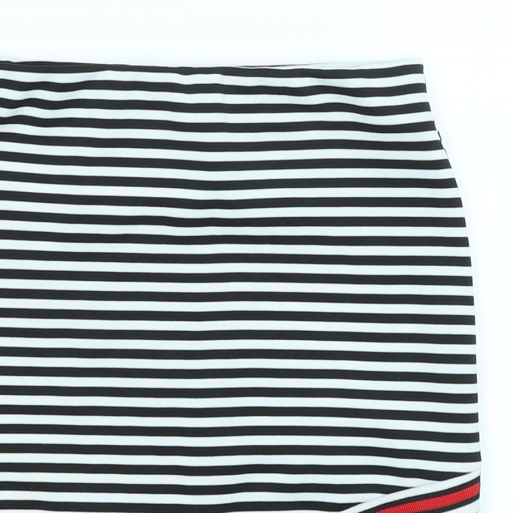 Nikka Womens White Striped  Straight & Pencil Skirt Size 10
