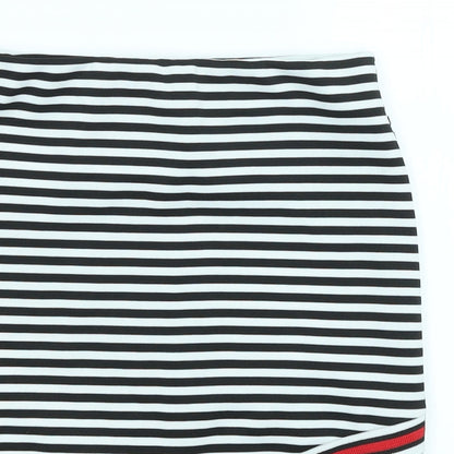 Nikka Womens White Striped  Straight & Pencil Skirt Size 10