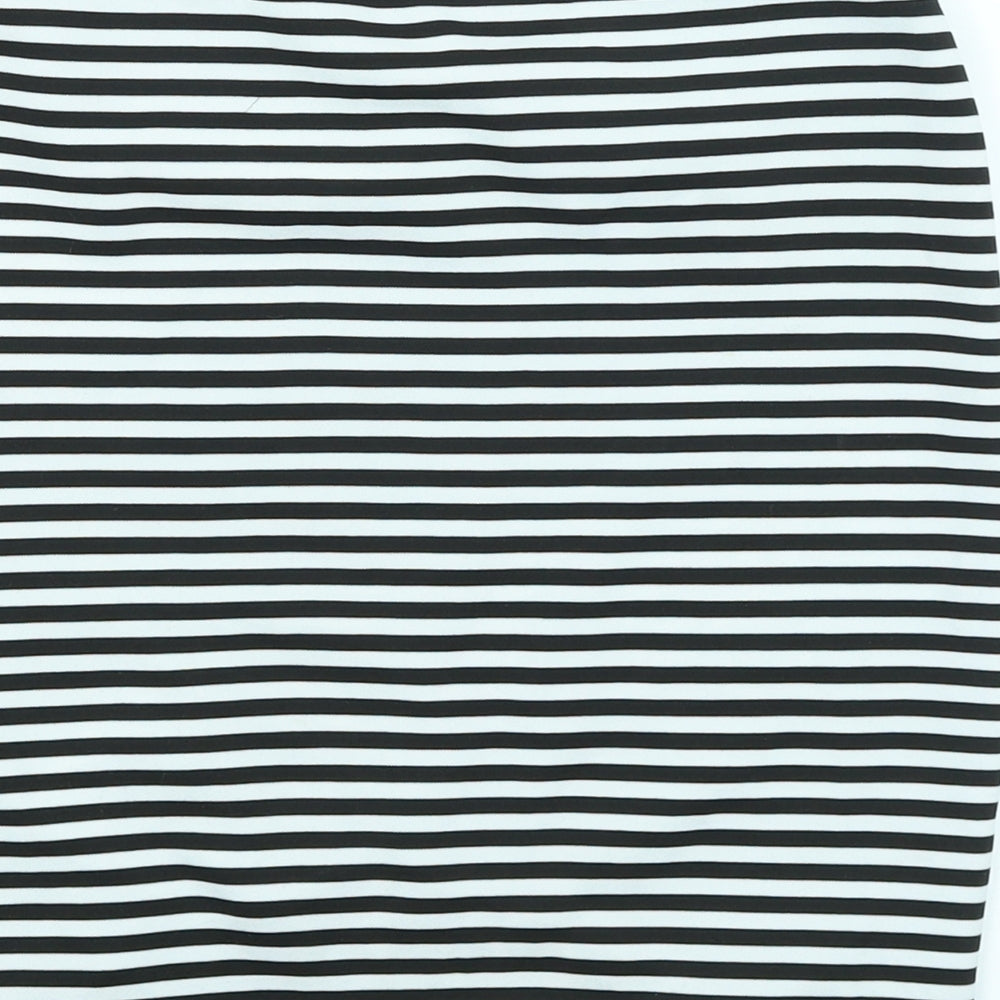 Nikka Womens White Striped  Straight & Pencil Skirt Size 10