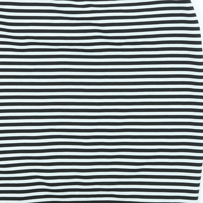 Nikka Womens White Striped  Straight & Pencil Skirt Size 10