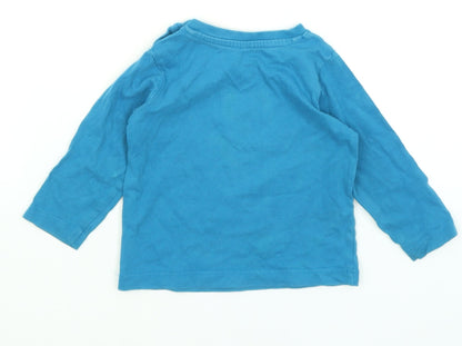 Nutmeg Baby Blue   Basic T-Shirt Size 9-12 Months  - Way To Cool