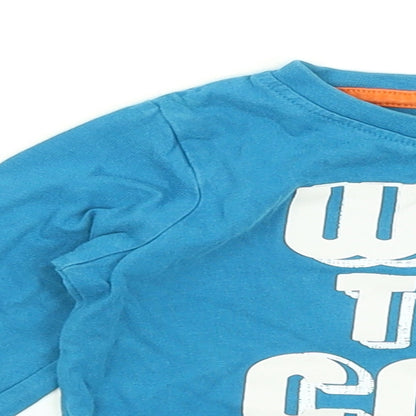 Nutmeg Baby Blue   Basic T-Shirt Size 9-12 Months  - Way To Cool