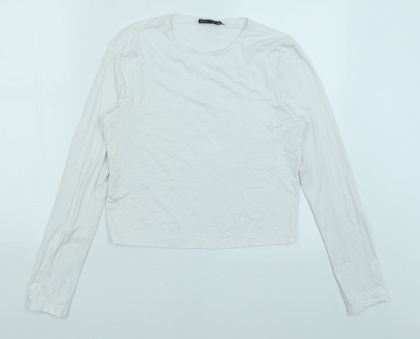 Womens UK Size 12 ASOS White Basic T-Shirt