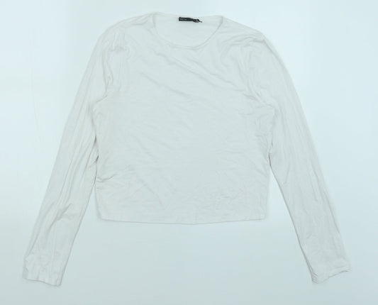 Womens UK Size 12 ASOS White Basic T-Shirt