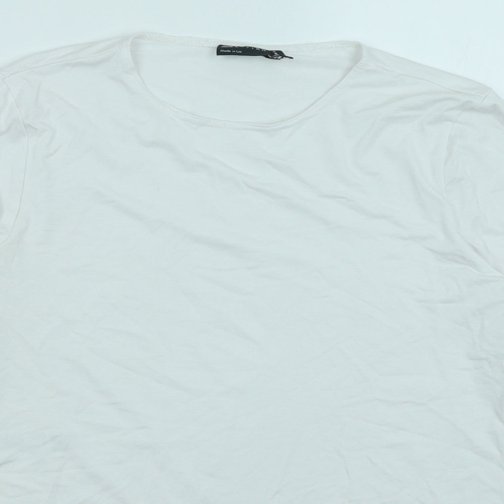 Womens UK Size 12 ASOS White Basic T-Shirt