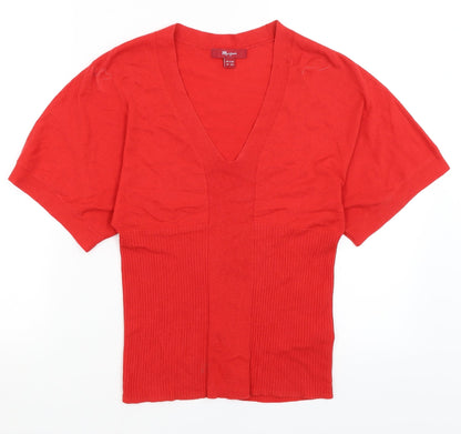 Womens UK Size 10 Monsoon Red Basic T-Shirt