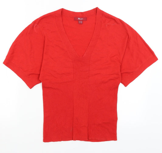 Womens UK Size 10 Monsoon Red Basic T-Shirt