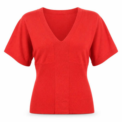 Womens UK Size 10 Monsoon Red Basic T-Shirt