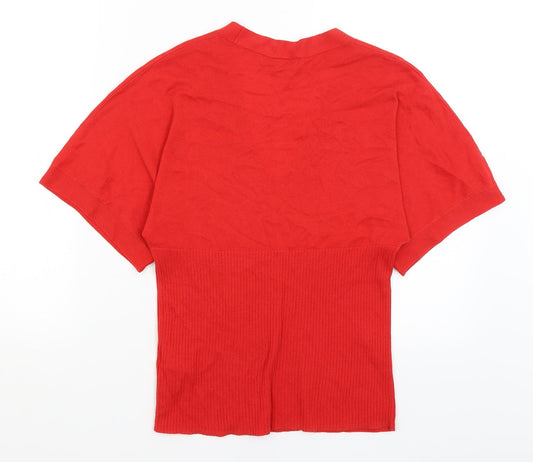 Womens UK Size 10 Monsoon Red Basic T-Shirt