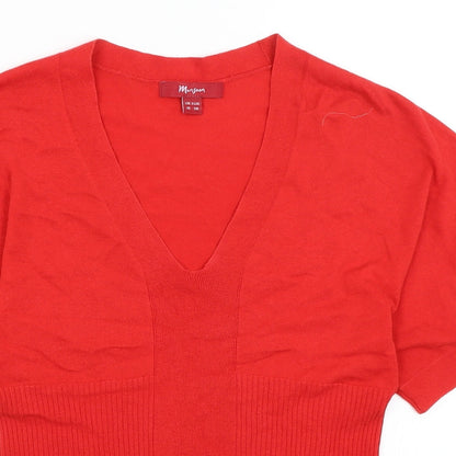 Womens UK Size 10 Monsoon Red Basic T-Shirt