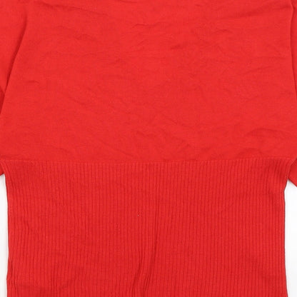 Womens UK Size 10 Monsoon Red Basic T-Shirt