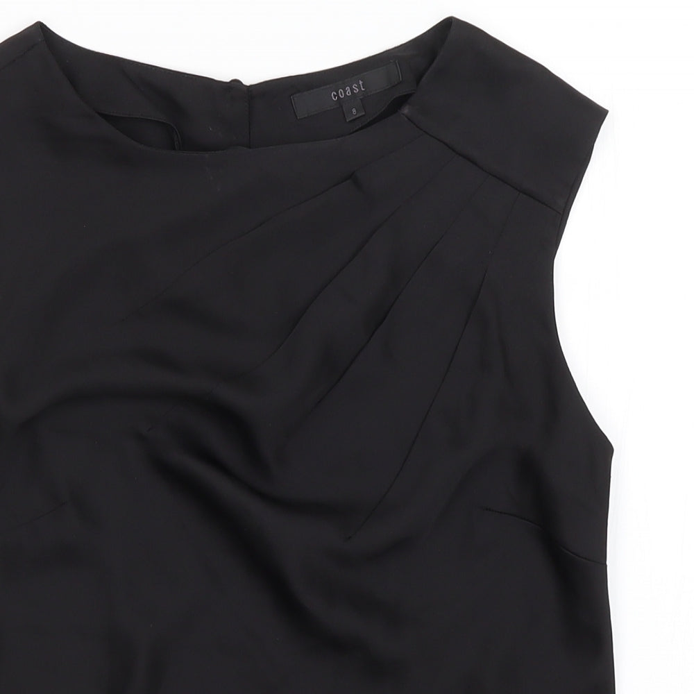 Womens UK Size 8 Coast Black Basic Tank