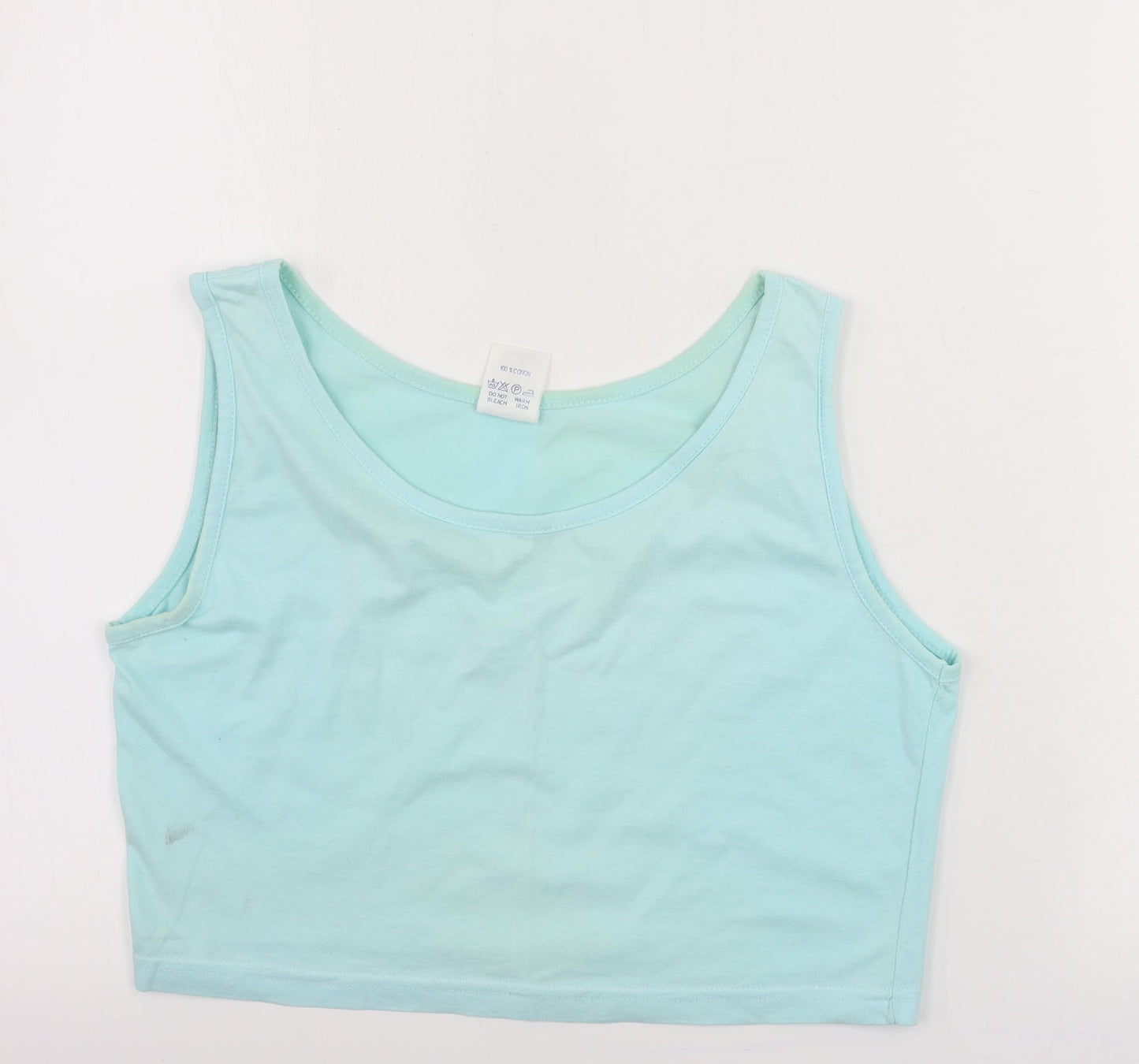 Womens UK Size 10 Topshop Blue Basic Tank