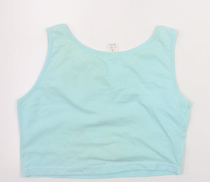 Womens UK Size 10 Topshop Blue Basic Tank