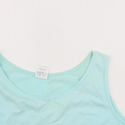 Womens UK Size 10 Topshop Blue Basic Tank