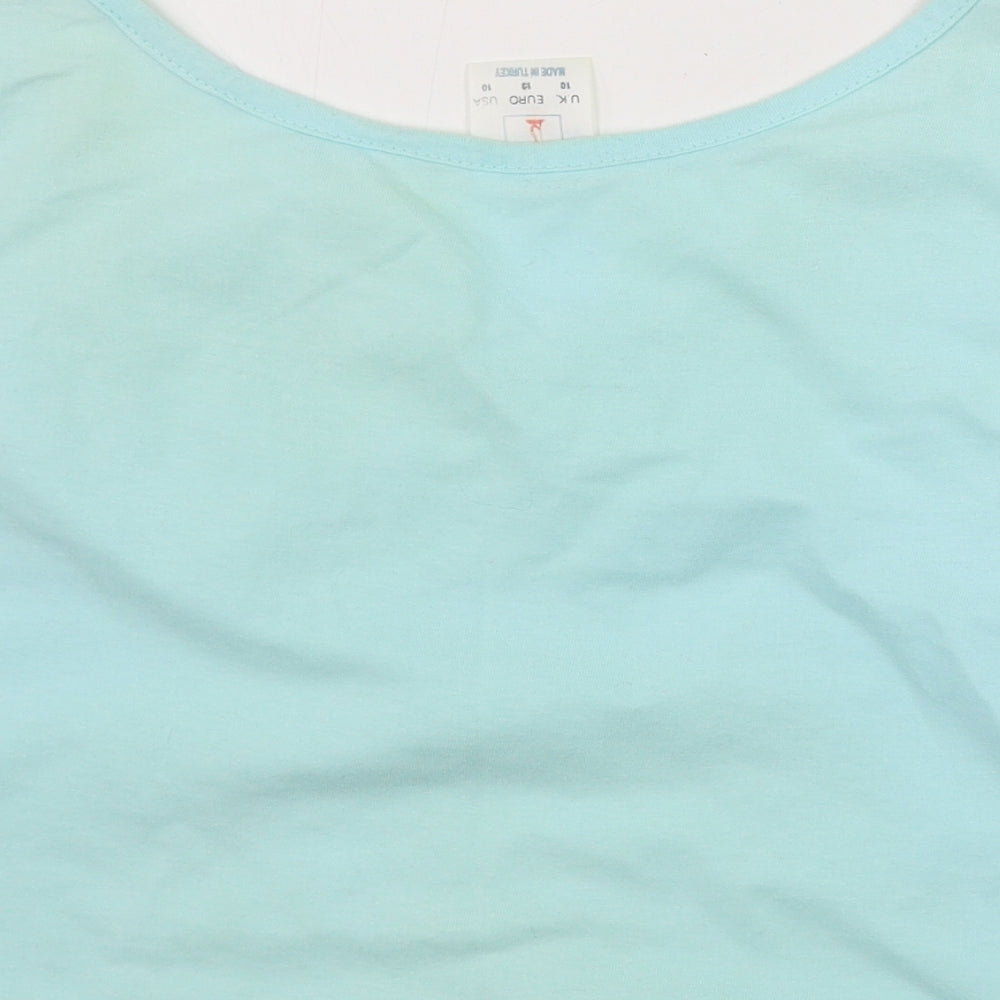 Womens UK Size 10 Topshop Blue Basic Tank