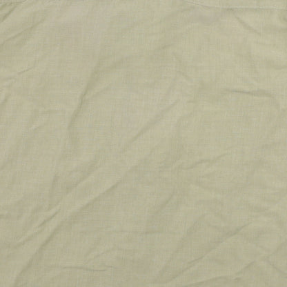 Mens UK Size L Marks and Spencer Beige  Button-Up Short Sleeve Casual Shirt