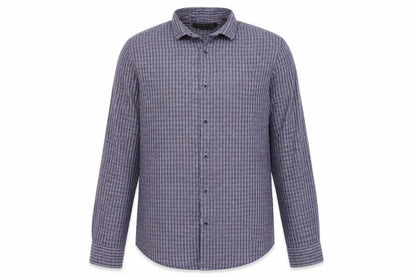 Mens UK Size 16 Primark Blue  Button-Up Long Sleeve Casual Shirt