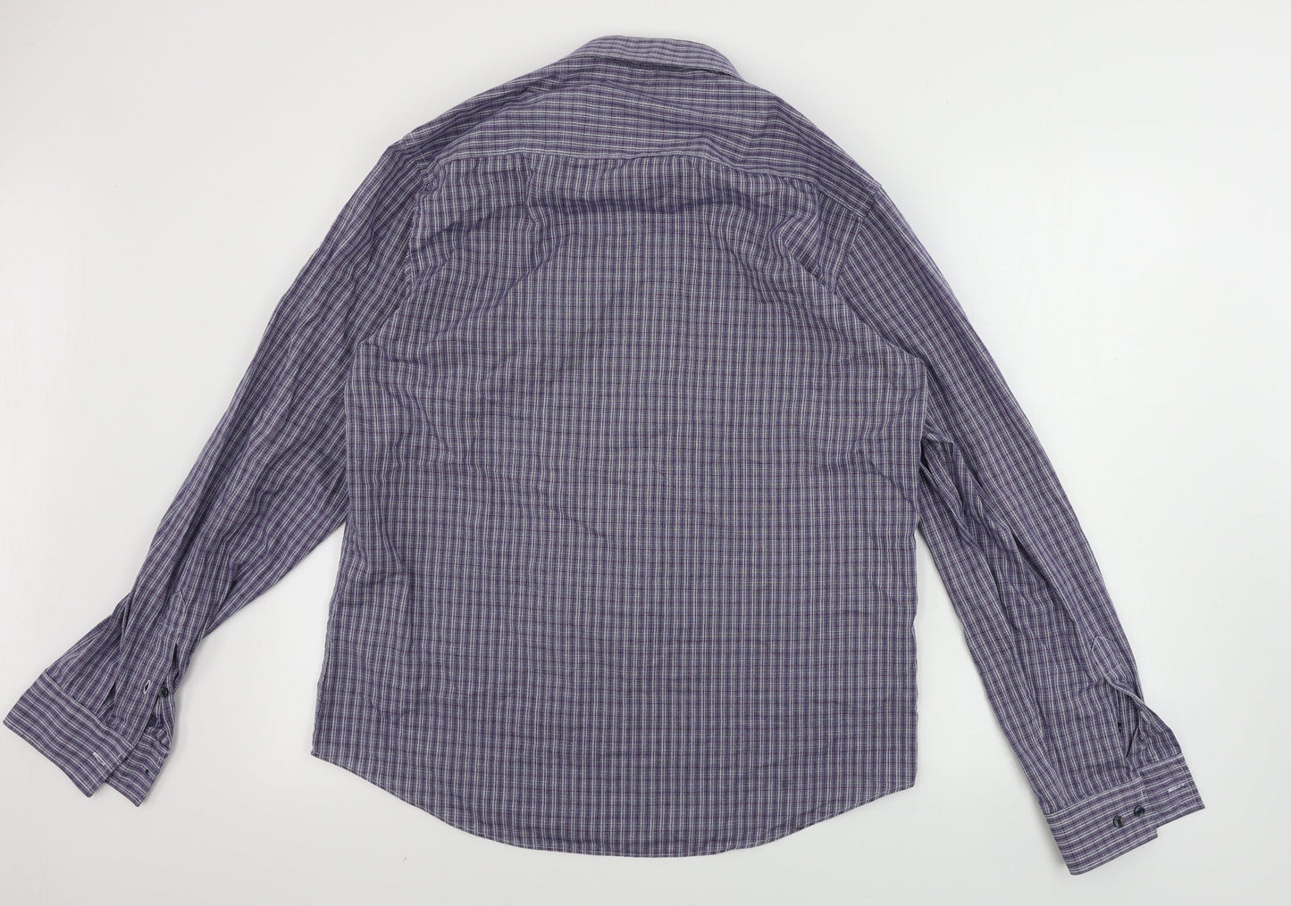 Primark  Mens Blue Check   Button-Up Size 16