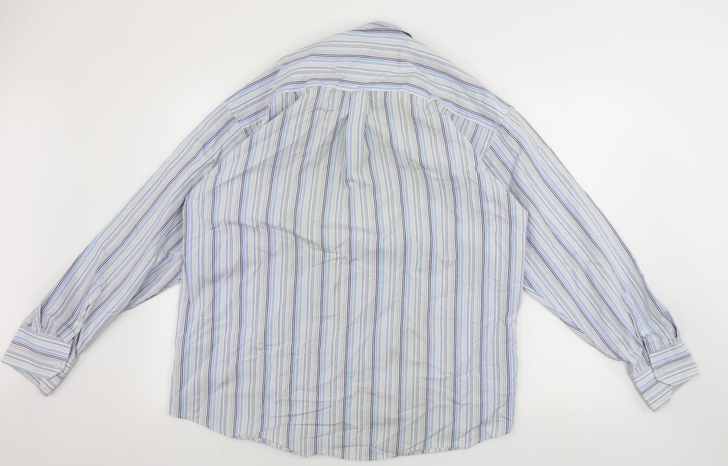 Southern Comfort  Mens Grey Striped   Button-Up Size 15.5