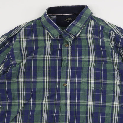 Mens UK Size M Easy Green  Button-Up Long Sleeve Casual Shirt