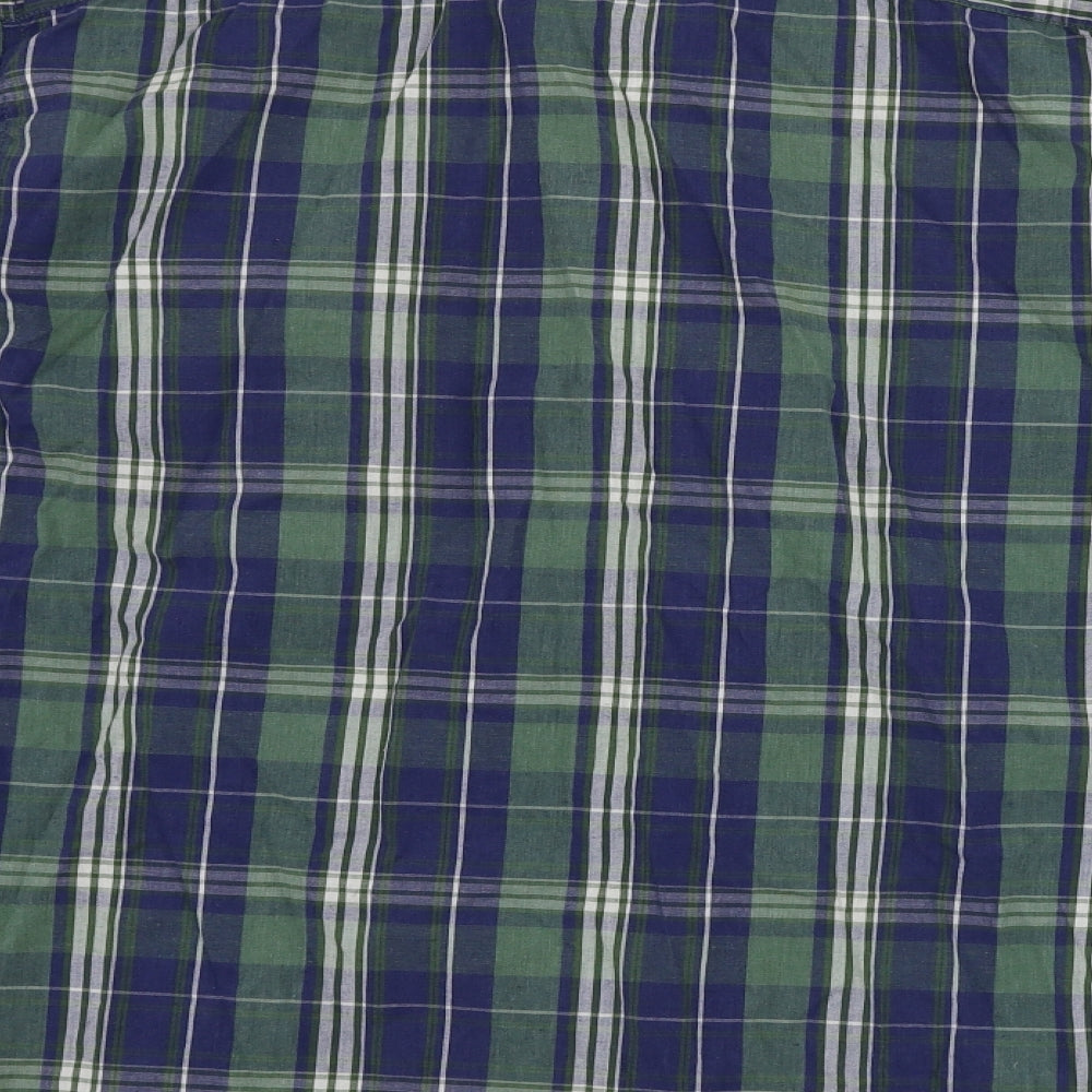 Mens UK Size M Easy Green  Button-Up Long Sleeve Casual Shirt