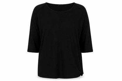 Womens UK Size 12 CAPSULE Black Basic T-Shirt